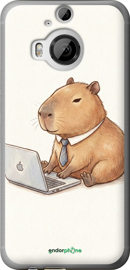 Силиконовый чехол Funny Capybara CEO Working для HTC One M9 Plus - 6777u-134 изображение 