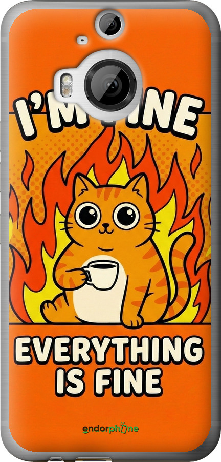 Силиконовый чехол Funny Cat для HTC One M9 Plus - 6786u-134 изображение 