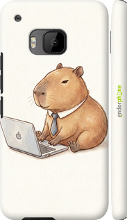 3D пластиковий глянцевий чехол Funny Capybara CEO Working для HTC One M9 - 6777c-129 изображение 