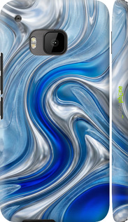 3D пластиковый глянцевый чехол 'Liquid Chrome' для HTC One M9 изображение 7