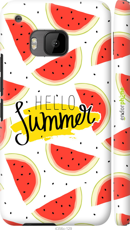 3D пластиковий матовий чехол Hello Summer для HTC One M9 - 4356m-129 изображение 