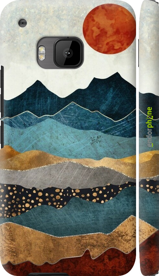 3D пластиковый глянцевый чехол Янтарный закат для HTC One M9 - 6475c-129 изображение 