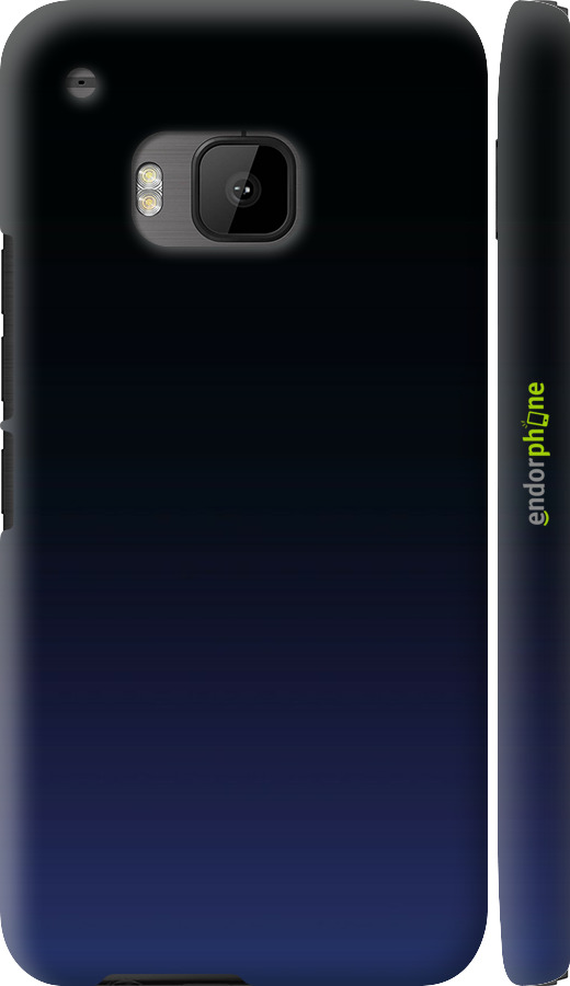 3D пластиковый матовый чехол Градиент в тёмно - синем стиле для HTC One M9 - 6542m-129 изображение 