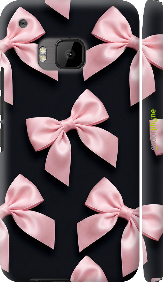 3D пластиковый глянцевый чехол Coquette Ribbons Dark Coquette для HTC One M9 - 6767c-129 изображение 