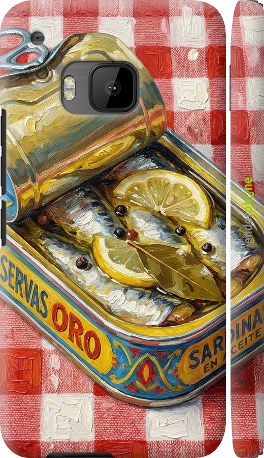3D пластиковый матовый чехол Vintage Sardine Tin Phone для HTC One M9 - 6772m-129 изображение 