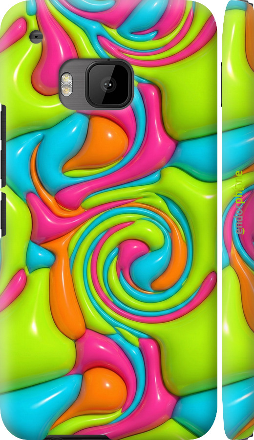 3D пластиковый глянцевый чехол Y2K Jelly Dream для HTC One M9 - 6780c-129 изображение 