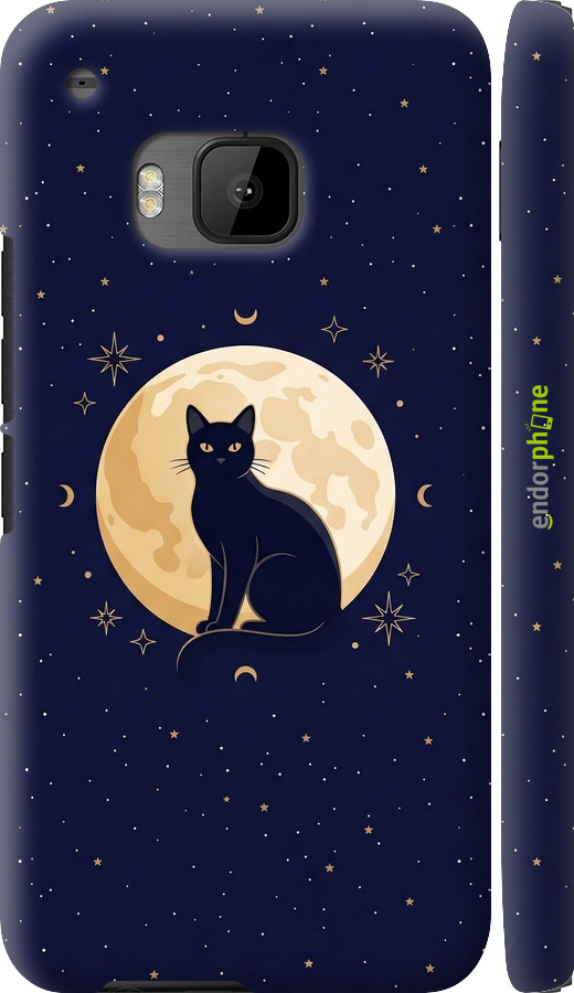 3D пластиковый глянцевый чехол Cute Cat Celestial/Witchy для HTC One M9 - 6787c-129 изображение 