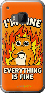 Силиконовый чехол Funny Cat для HTC One M9 - 6786u-129 изображение 