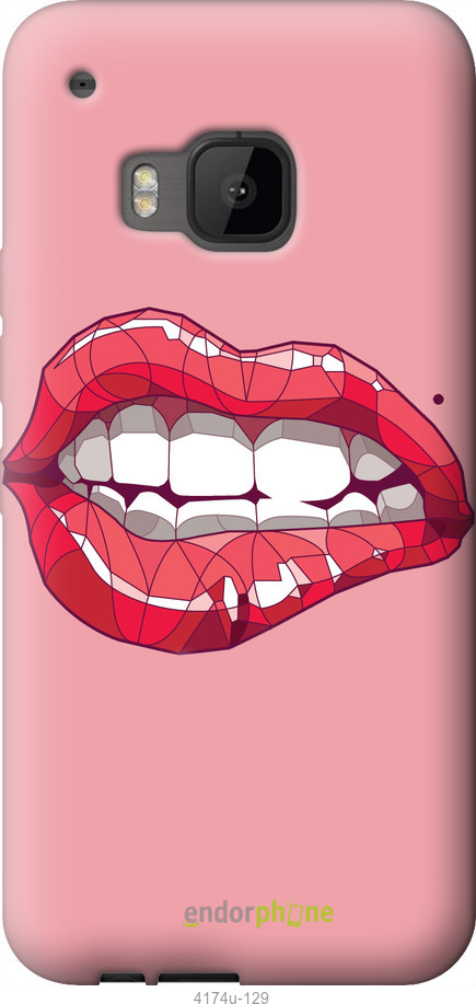 Силіконовий чехол Sexy lips для HTC One M9 - 4174u-129 изображение 