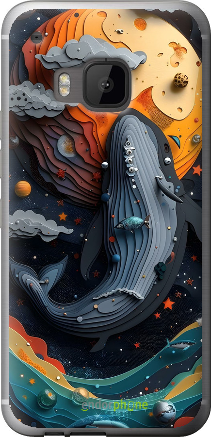 Силиконовый чехол Кит в космосе для HTC One M9 - 6328u-129 изображение 