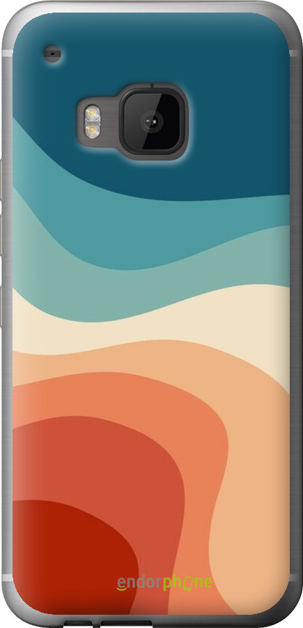 Силіконовий чехол У стилі ретро з хвилями для HTC One M9 - 6531u-129 изображение 