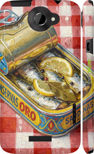 3D пластиковый глянцевый чехол 'Vintage Sardine Tin Phone' для HTC One X+ изображение 3