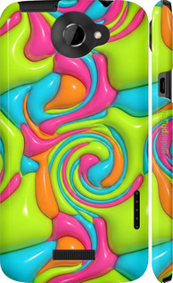 3D пластиковый глянцевый чехол 'Y2K Jelly Dream' для HTC One X+ изображение 3