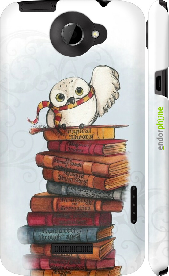 3D пластиковый глянцевый чехол Сова и книги для HTC One X+ - 6436c-69 изображение 