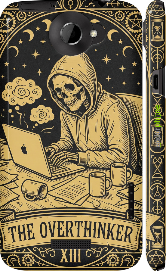 3D пластиковий глянцевий чехол The Overthinker для HTC One X - 6774c-42 изображение 