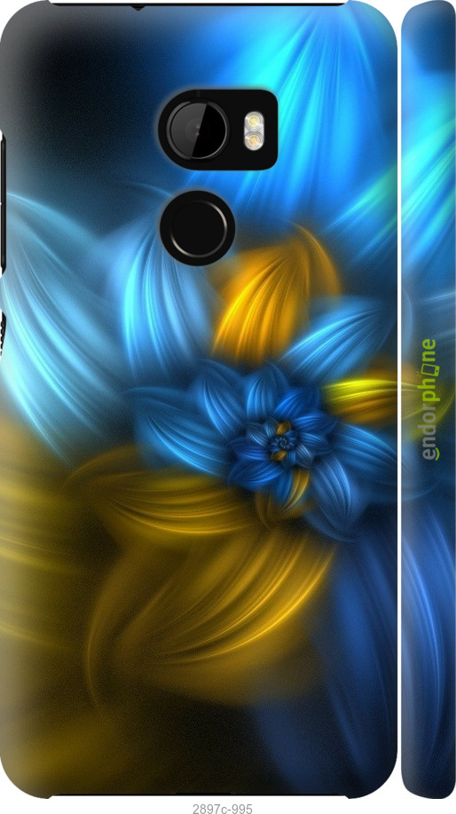 

3D пластиковий матовий чохол "Візерунок 46" для HTC One X10, Синій