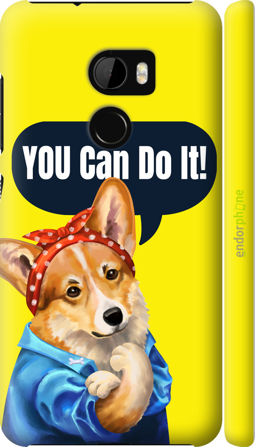 3D пластиковый матовый чехол чехол с корги You Can Do It для HTC One X10 - 6184m-995 изображение 