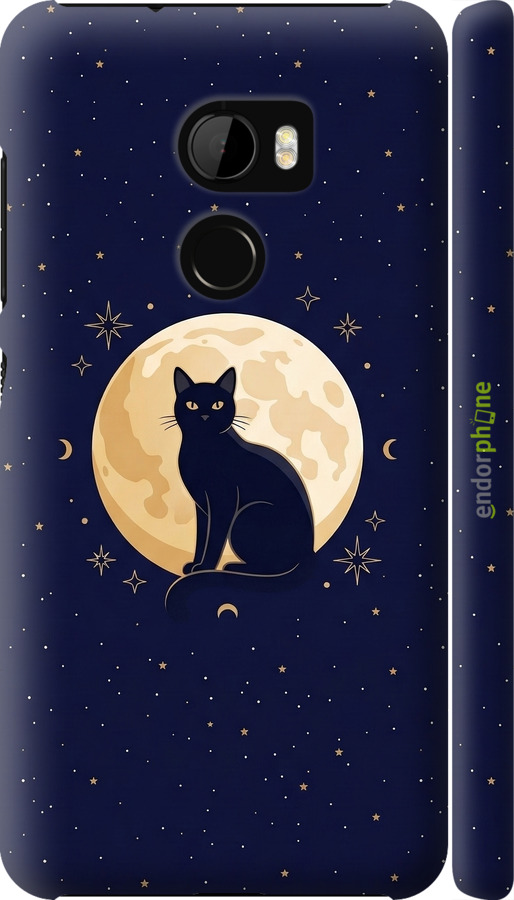 3D пластиковий матовий чехол Cute Cat Celestial/Witchy для HTC One X10 - 6787m-995 изображение 