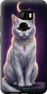 Силиконовый chehol(1620) - TRANSLATE NOT EXISTS 'Mystic White Cat Gothic Dark Purple Gold' dlya(1621) - TRANSLATE NOT EXISTS HTC One X10 - 6805u-995 изображение 1