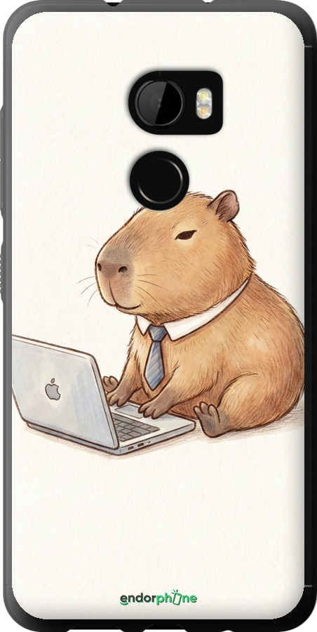 Силіконовий чехол Funny Capybara CEO Working для HTC One X10 - 6777u-995 изображение 