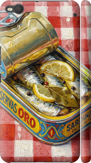 3D пластиковый матовый чехол Vintage Sardine Tin Phone для HTC One X9 - 6772m-783 изображение 