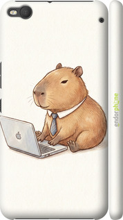 3D пластиковый матовый чехол Funny Capybara CEO Working для HTC One X9 - 6777m-783 изображение 