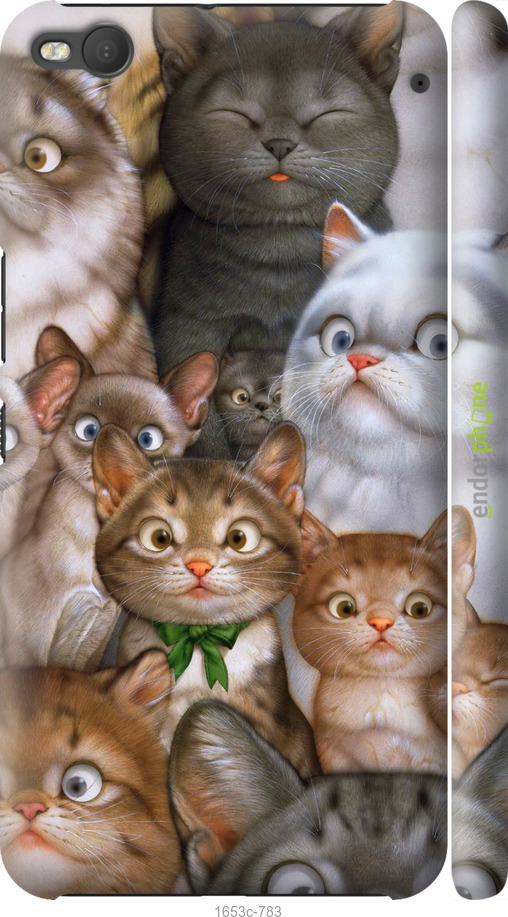 

3D пластиковий матовий чохол "Коти" для HTC One X9