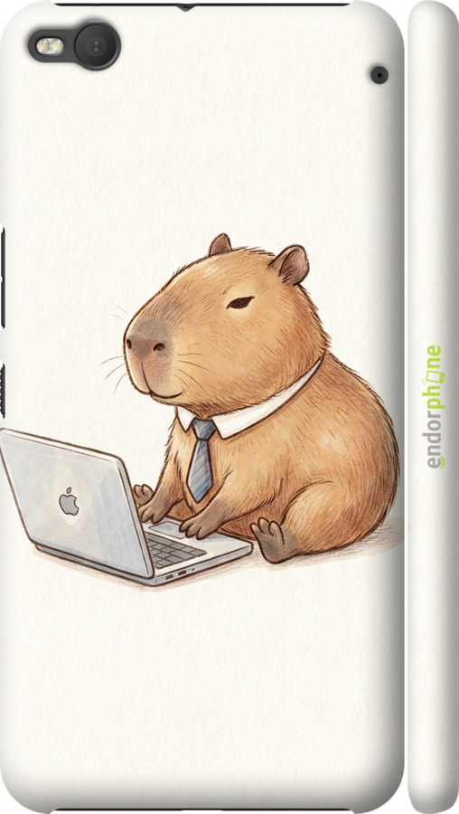3D пластиковый матовый чехол Funny Capybara CEO Working для HTC One X9 - 6777m-783 изображение 