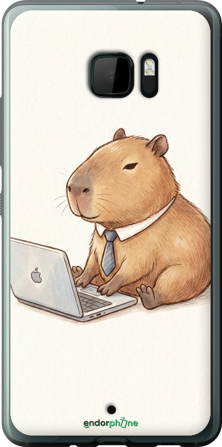 Силиконовый чехол Funny Capybara CEO Working для HTC U Ultra - 6777u-833 изображение 