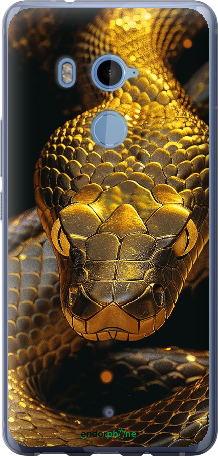 Силиконовый чехол Golden snake для HTC U11 Plus - 6072u-1363 изображение 