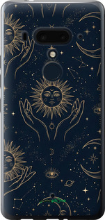 Силіконовий чехол Celestial Harmony: Sun & Moon Gold Mystic Pattern для HTC U12 Plus - 6778u-1712 изображение 