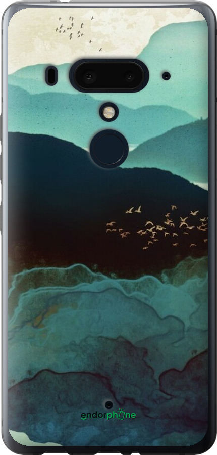 Силіконовий чехол Із зображенням гір Індіго для HTC U12 Plus - 6484u-1712 изображение 