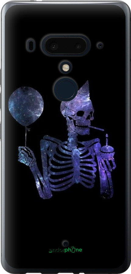 Силиконовый чехол Скелетное искусство для HTC U12 Plus - 6536u-1712 изображение 