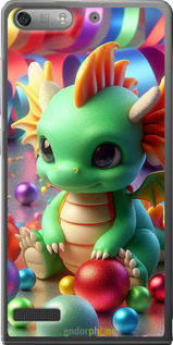 Силиконовый чехол Веселый дракончик для Huawei Ascend G6 - 5812u-367 изображение 