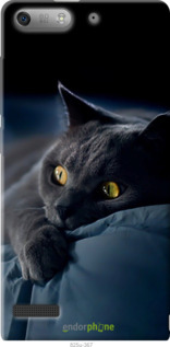 Силиконовый чехол Дымчатый кот для Huawei Ascend G6 - 825u-367 изображение 