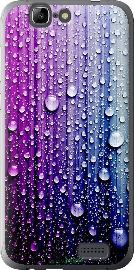 

Силіконовий чохол "Краплини води" для Huawei Ascend G7, Синій