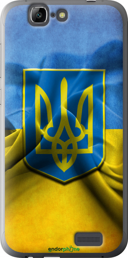 

Силіконовий чохол "Прапор та герб України" для Huawei Ascend G7, Блакитний