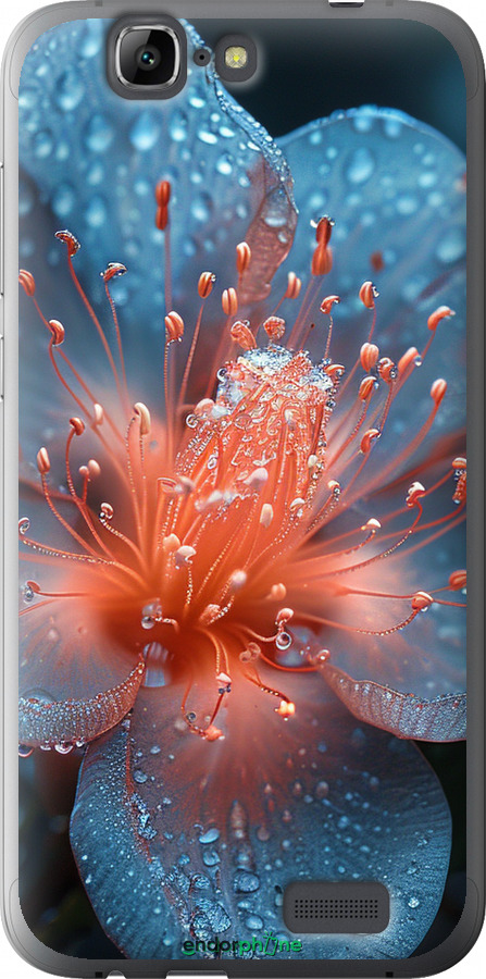 Силиконовый чехол Роса на цветке для Huawei Ascend G7 - 6039u-147 изображение 