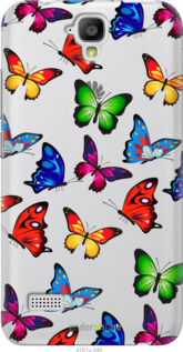 Силиконовый чехол Красочные мотыльки для Huawei Ascend Y5 DS/Y560 - 4761u-340 изображение 