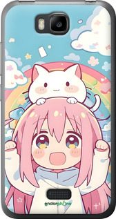 Силиконовый чехол Девочка аниме радуга для Huawei Ascend Y5C - 6304u-146 изображение 