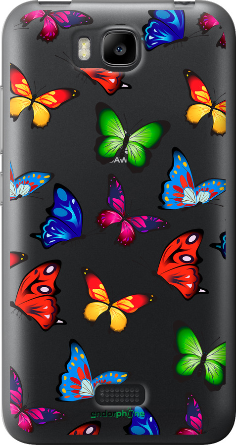 Силіконовий чехол Барвисті метелики для Huawei Ascend Y5C - 4761u-146 изображение 