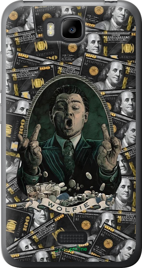 Силіконовий чехол Волк с валл стрит для Huawei Ascend Y5C - 6287u-146 изображение 