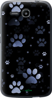 Силиконовый чехол С синими отпечатками лап для Huawei Ascend Y600 - 6441u-486 изображение 