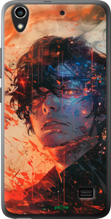 Силиконовый чехол Лицо в пламени для Huawei Honor 4 Play - 6127u-213 изображение 