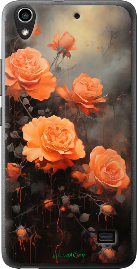 Силиконовый чехол Оранжевые розы для Huawei G620S - 5944u-328 изображение 