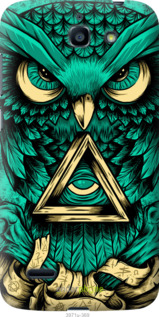 Силиконовый чехол Сова Арт-тату для Huawei G730 - 3971u-369 изображение 