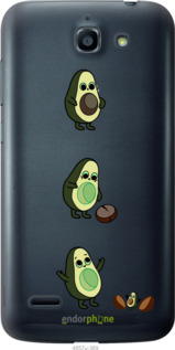 Силиконовый чехол Авокадо 1 для Huawei G730 - 4857u-369 изображение 