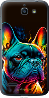 Силіконовий чехол Яскравий бульдог для Huawei G730 - 5547u-369 изображение 