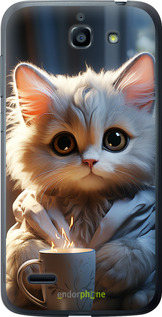 Силіконовий чехол Білий кіт для Huawei G730 - 5646u-369 изображение 