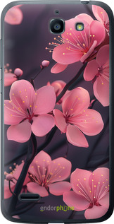 Силіконовий чехол Пурпурова сакура для Huawei G730 - 6075u-369 изображение 